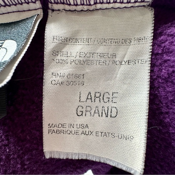 The North Face Deep Purple Fleece Vest Vintage Made In USA Outdoors Fall Winter - Picture 10 of 12